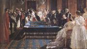 Edward Matthew Ward The Investiture of Napoleon III with the Order of the Garter 18 April 1855 (mk25) Spain oil painting artist